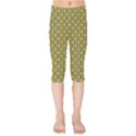 Abstract Beehive Yellow  Kids  Capri Leggings  View1