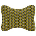 Abstract Beehive Yellow  Velour Seat Head Rest Cushion View1