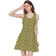 Abstract Beehive Yellow  Inside Out Racerback Dress by ConteMonfrey