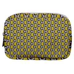 Abstract Beehive Yellow  Make Up Pouch (small) by ConteMonfrey