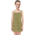 Abstract Beehive Yellow  Kids  Summer Sun Dress View1