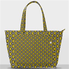 Abstract Beehive Yellow  Back Pocket Shoulder Bag  by ConteMonfrey