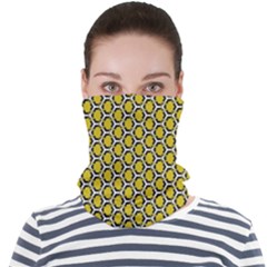 Abstract Beehive Yellow  Face Seamless Bandana (adult) by ConteMonfrey