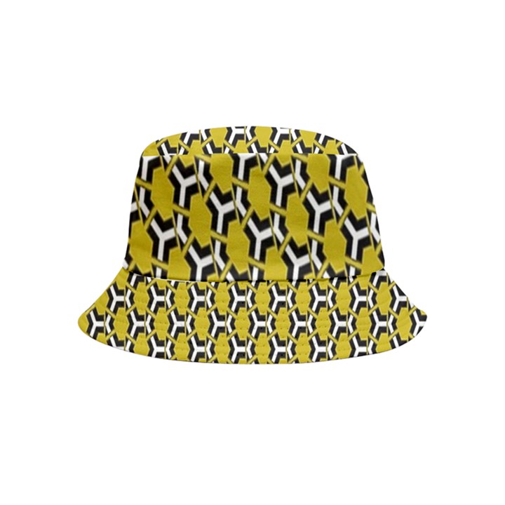 Abstract Beehive Yellow  Bucket Hat (Kids)