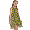 Abstract Beehive Yellow  Kids  Frill Swing Dress View3