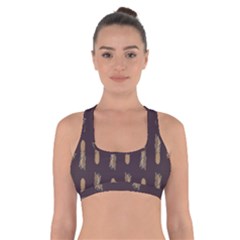 King Pineapple Cross Back Sports Bra by ConteMonfrey