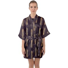 King Pineapple Half Sleeve Satin Kimono  by ConteMonfrey