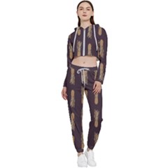 King Pineapple Cropped Zip Up Lounge Set by ConteMonfrey