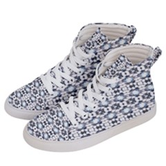 Blue Flowers Men s Hi-top Skate Sneakers by ConteMonfrey