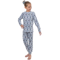 Blue Flowers Kids  Long Sleeve Set  by ConteMonfrey