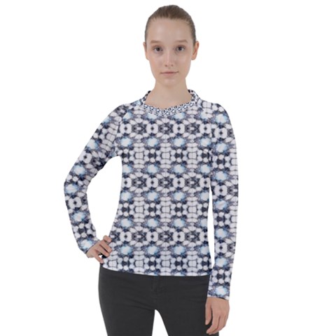 Blue Flowers Women s Pique Long Sleeve Tee by ConteMonfrey