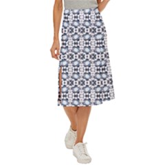 Blue Flowers Midi Panel Skirt by ConteMonfrey