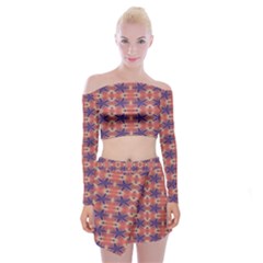 Starfish Off Shoulder Top With Mini Skirt Set by ConteMonfrey