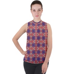 Starfish Mock Neck Chiffon Sleeveless Top by ConteMonfrey