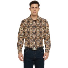 Abstract Sunflower Men s Long Sleeve  Shirt by ConteMonfrey