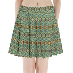 Colorful Sunflowers Pleated Mini Skirt by ConteMonfrey