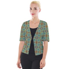 Colorful Sunflowers Cropped Button Cardigan by ConteMonfrey