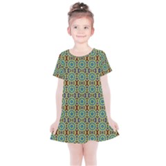 Colorful Sunflowers Kids  Simple Cotton Dress by ConteMonfrey