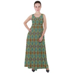 Colorful Sunflowers Empire Waist Velour Maxi Dress by ConteMonfrey