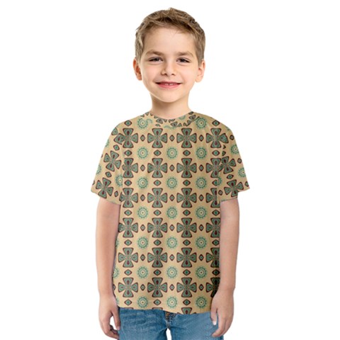 Abstracr Green Caramels Kids  Sport Mesh Tee by ConteMonfrey