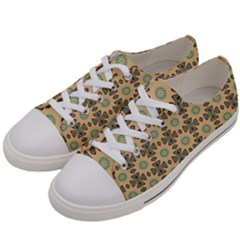 Abstracr Green Caramels Men s Low Top Canvas Sneakers by ConteMonfrey