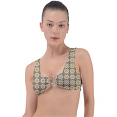 Abstracr Green Caramels Ring Detail Bikini Top by ConteMonfrey