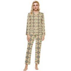 Abstracr Green Caramels Womens  Long Sleeve Velvet Pocket Pajamas Set by ConteMonfrey