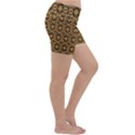 Cat head Caleidoscope Lightweight Velour Yoga Shorts View3