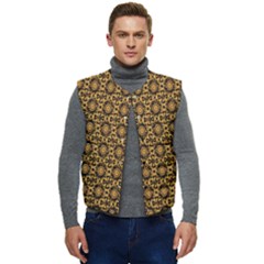 Cat Head Caleidoscope Men s Short Button Up Puffer Vest	 by ConteMonfrey