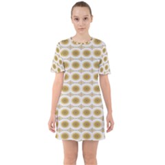 Abstract Petals Sixties Short Sleeve Mini Dress by ConteMonfrey