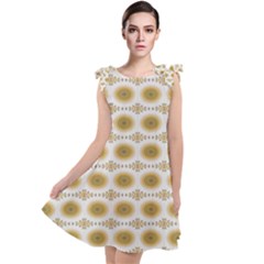 Abstract Petals Tie Up Tunic Dress by ConteMonfrey