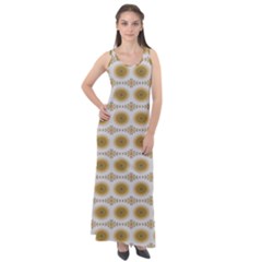 Abstract Petals Sleeveless Velour Maxi Dress by ConteMonfrey