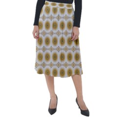 Abstract Petals Classic Velour Midi Skirt  by ConteMonfrey