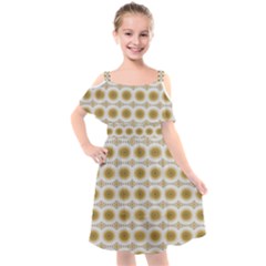 Abstract Petals Kids  Cut Out Shoulders Chiffon Dress by ConteMonfrey