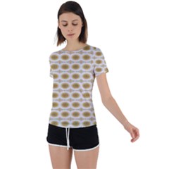 Abstract Petals Back Circle Cutout Sports Tee by ConteMonfrey