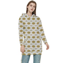 Abstract Petals Women s Long Oversized Pullover Hoodie by ConteMonfrey