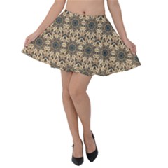 Abstract Dance Velvet Skater Skirt by ConteMonfrey