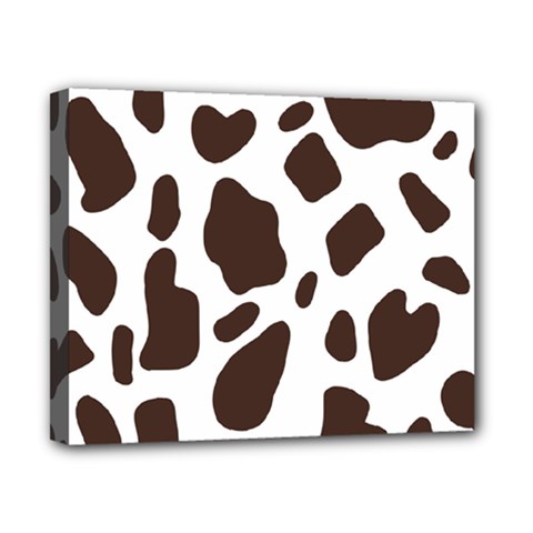 Cow Spots Brown White Canvas 10  X 8  (stretched) by ConteMonfrey