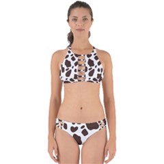 Cow Spots Brown White Perfectly Cut Out Bikini Set by ConteMonfrey