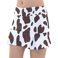 Cow Spots Brown White Classic Tennis Skirt by ConteMonfrey