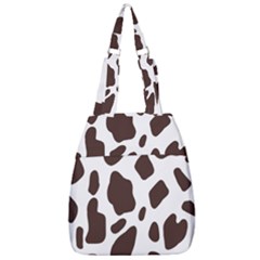 Cow Spots Brown White Center Zip Backpack by ConteMonfrey