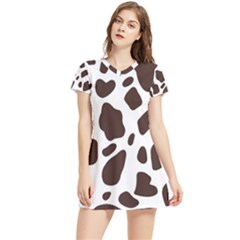 Cow Spots Brown White Women s Sports Skirt by ConteMonfrey