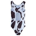 Cow spots brown white Kids  Cut-Out Back One Piece Swimsuit View2