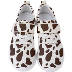 Cow Spots Brown White Men s Velcro Strap Shoes by ConteMonfrey