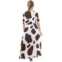 Cow spots brown white Waist Tie Boho Maxi Dress View2