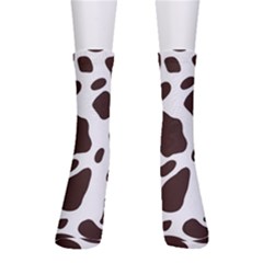 Cow Spots Brown White Crew Socks by ConteMonfrey