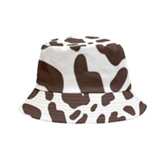 Cow Spots Brown White Inside Out Bucket Hat by ConteMonfrey