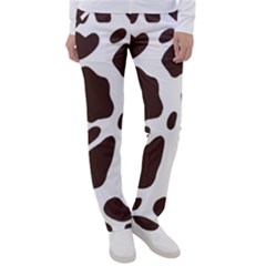 Cow Spots Brown White Women s Casual Pants by ConteMonfrey