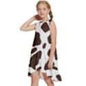 Cow spots brown white Kids  Frill Swing Dress View2