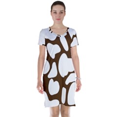 Brown White Cow Short Sleeve Nightdress by ConteMonfrey